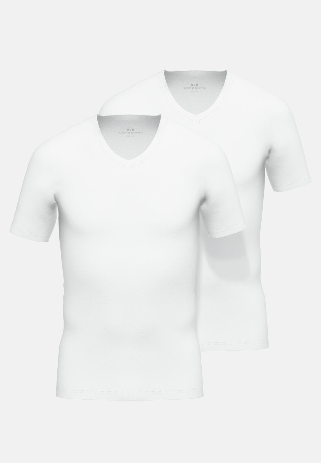 2er-Pack Götzburg Pure Cotton Feinripp V-Neck Shirts